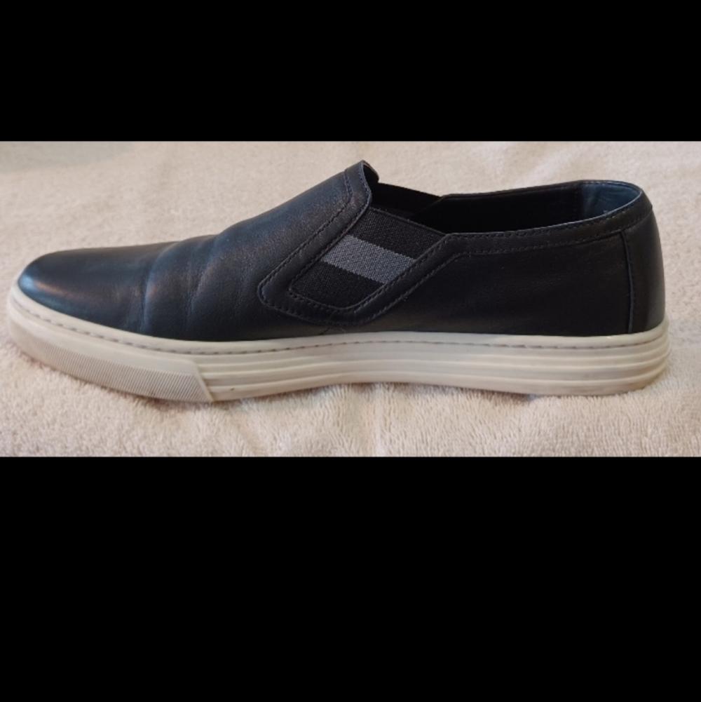 Gucci Black Leather Women's Slip On Loafers White Soles Sz. EURO 38.5 - Picture 3 of 8